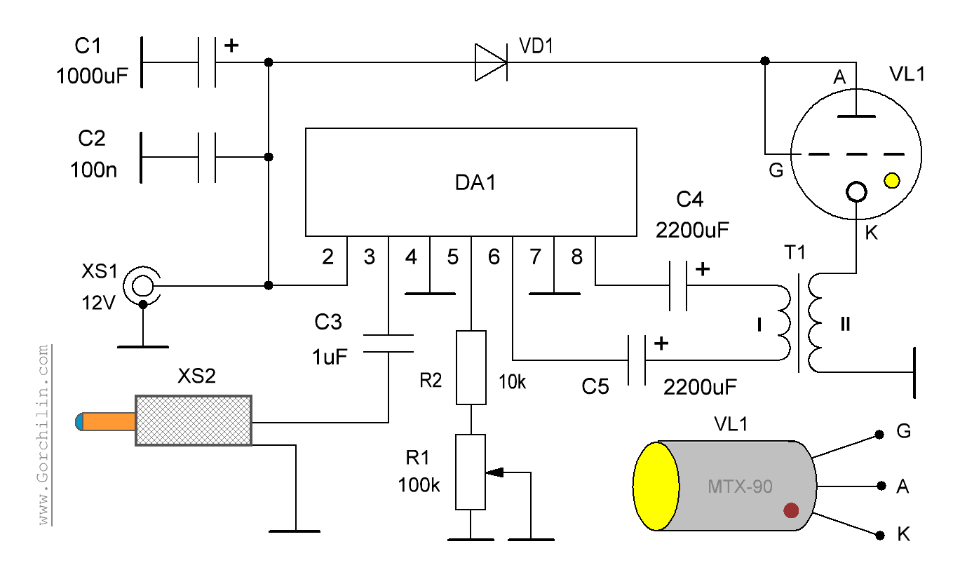 Schematic diagram of the MTX-90 therapeutic microwave emitter